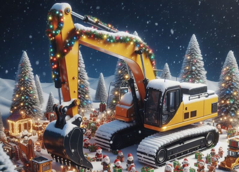 Christmas and excavators. jpg