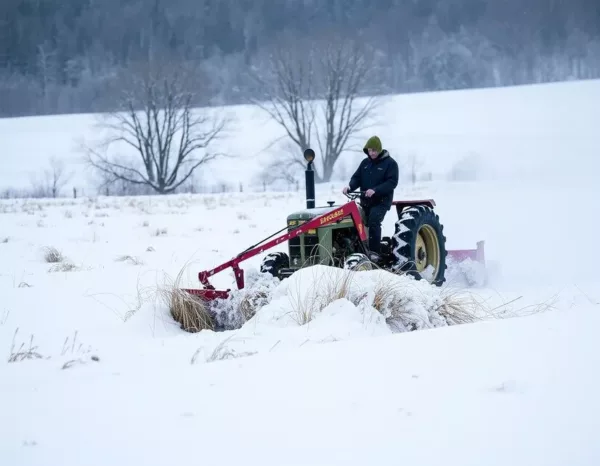 tracteur à gazon d'hiver
