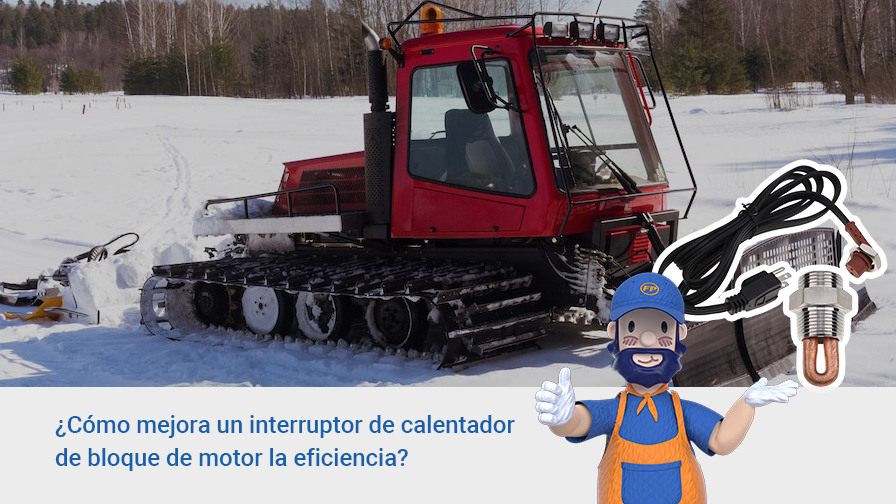 ¿Cómo mejora la eficiencia un interruptor de calefactor para el bloque del motor?
