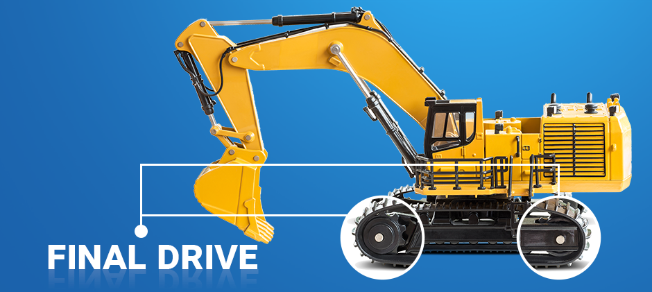 where is the final drive on an excavator