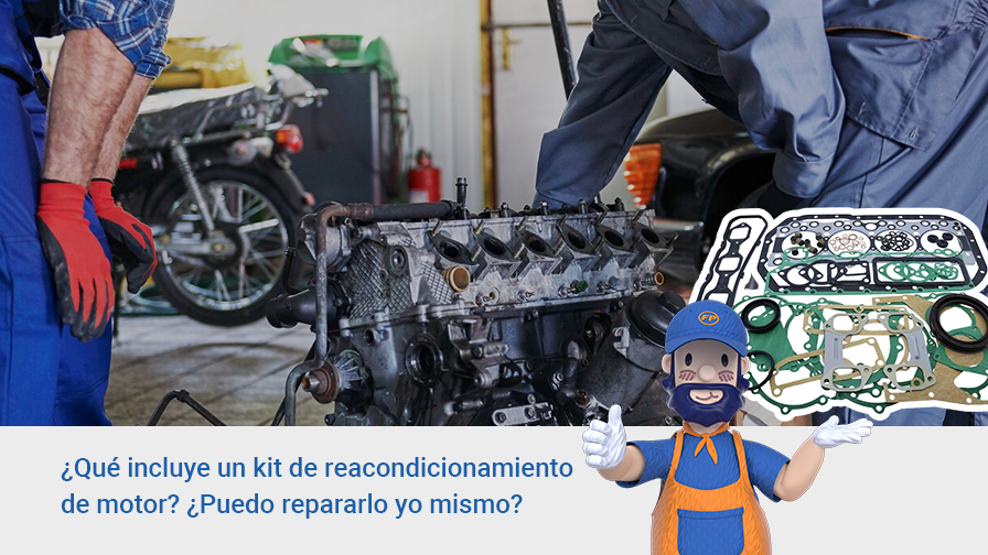 ¿Qué incluye un kit de reacondicionamiento de motor?