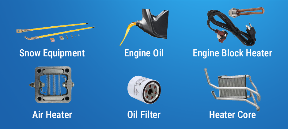 list of tractor parts for winter