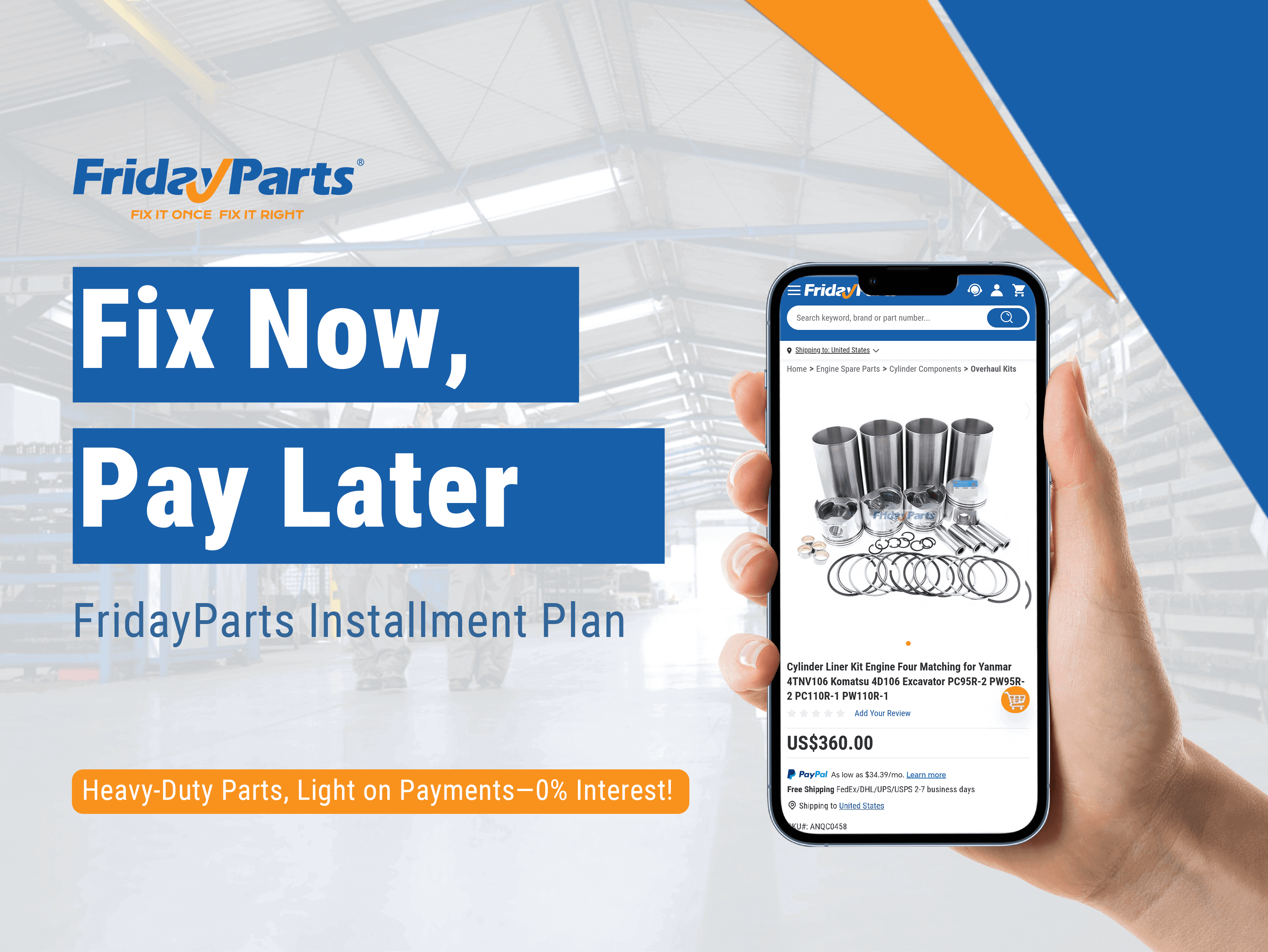 Quality Parts & Interest-Free Financing for Heavy Equipment