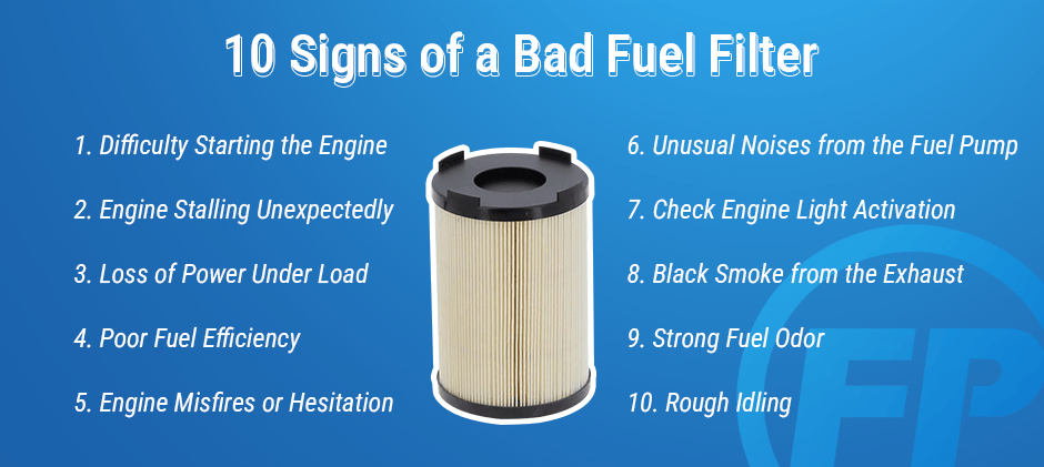 10 signs of a bad fuel filter