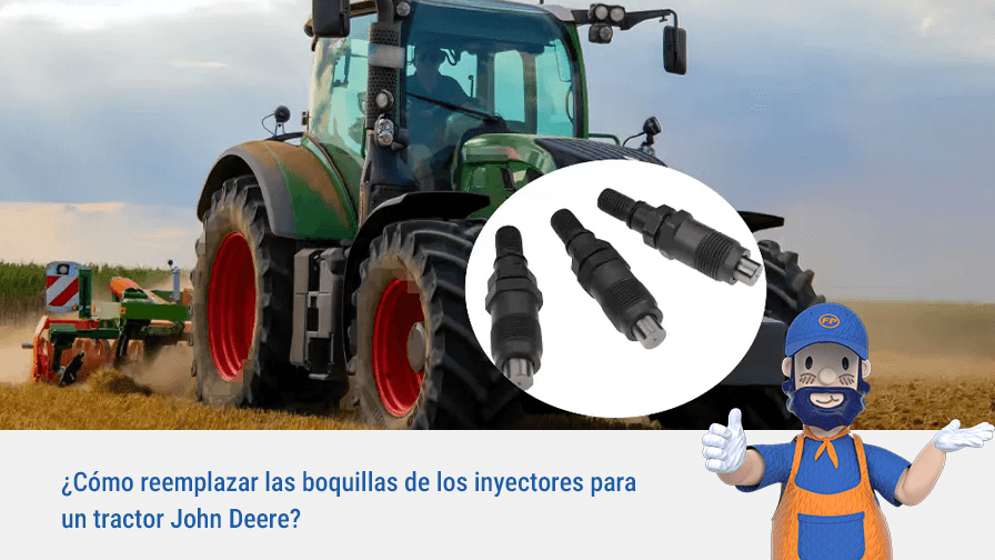 ¿Cómo reemplazar las boquillas de los inyectores para un tractor John Deere?