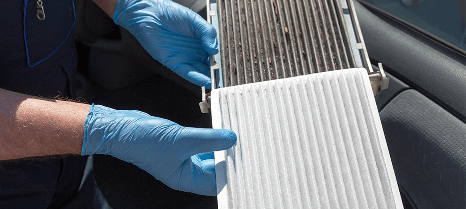replace the firty old air filter with a new one