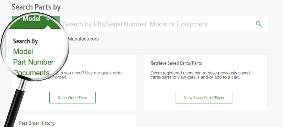 how to determine a john deere part number using the official website