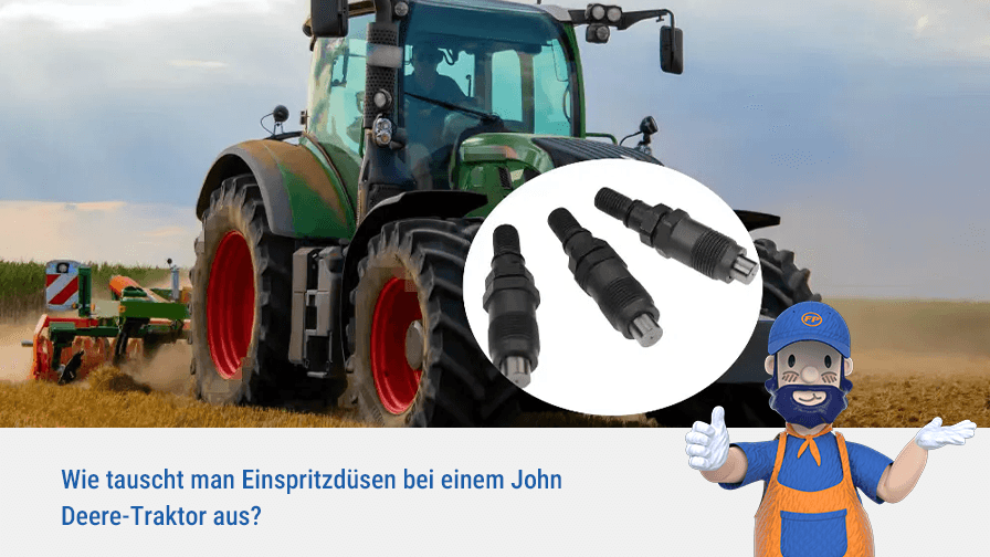 Wie tauscht man Einspritzdüsen bei einem John Deere-Traktor aus?