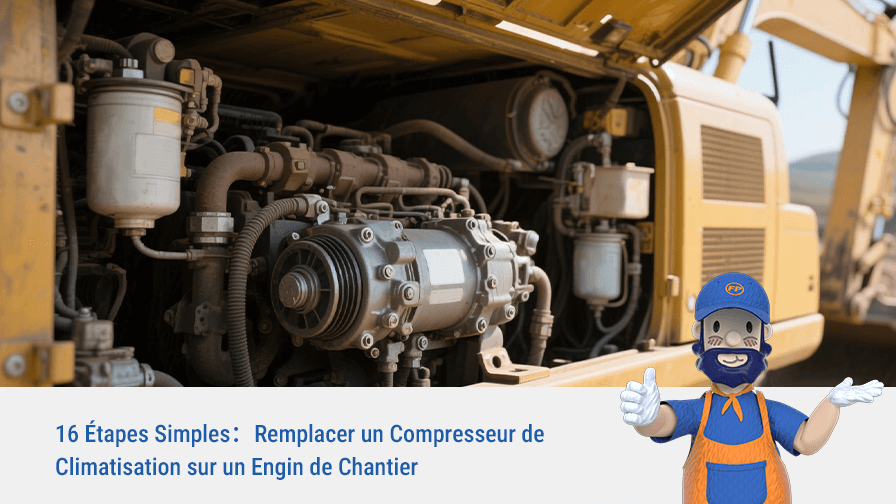 16 Étapes Simples: Remplacer un Compresseur de Climatisation sur un Engin de Chantier