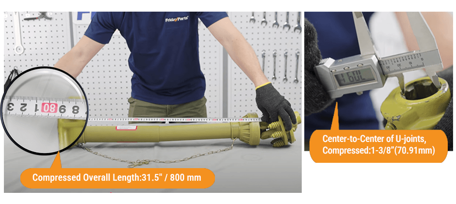 how to measure a tractor PTO shaft