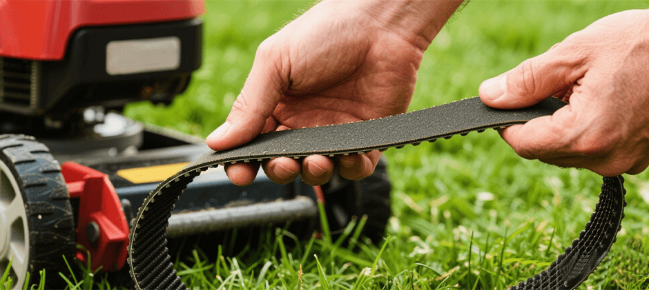 install the new lawn mower belt