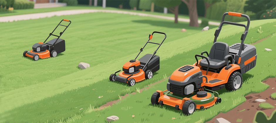 mow in different terrain