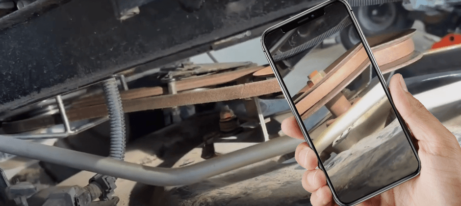 take a photo of the old lawn mower belt