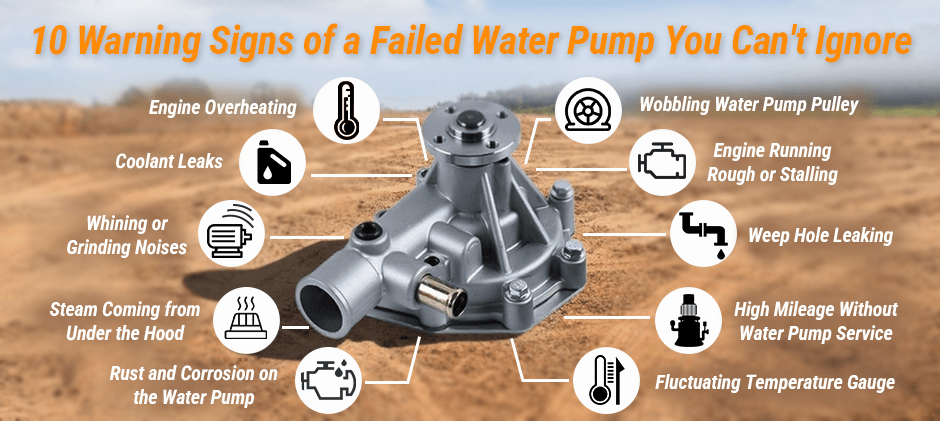 10 Warning Signs of a Failed Water Pump You Can't Ignore