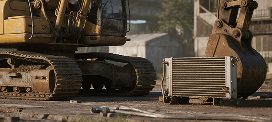An excavator equipment and its Oil Cooler