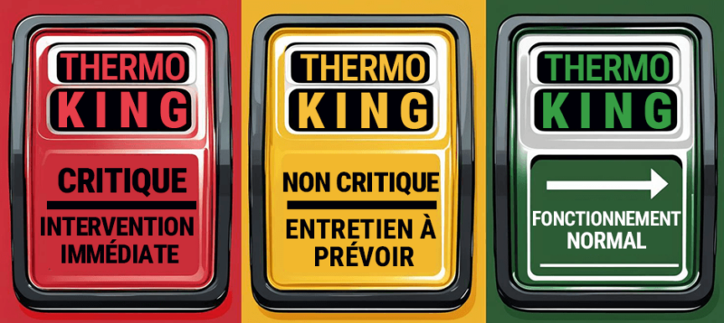 les Codes Thermo King, État rouge, jaune et vert