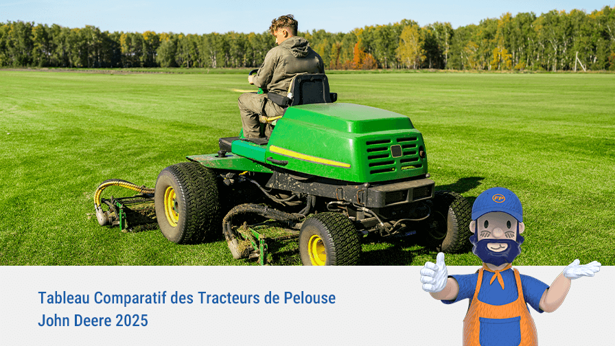 Tableau Comparatif des Tracteurs de Pelouse John Deere 2025