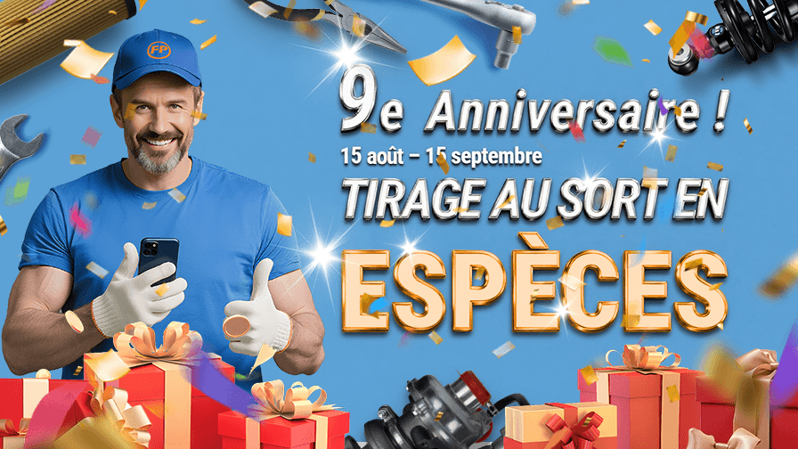 Gagnez jusqu’à 100 $US en Espèces lors du Tirage au Sort du 9e Anniversaire de FridayParts