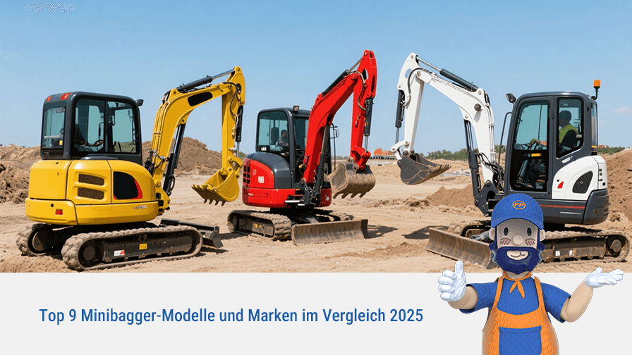 Top 9 Minibagger-Modelle und Marken im Vergleich 2025