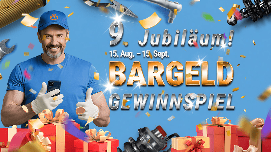 Gewinnen Sie bis zu 100 $ beim FridayParts 9. Jubiläum