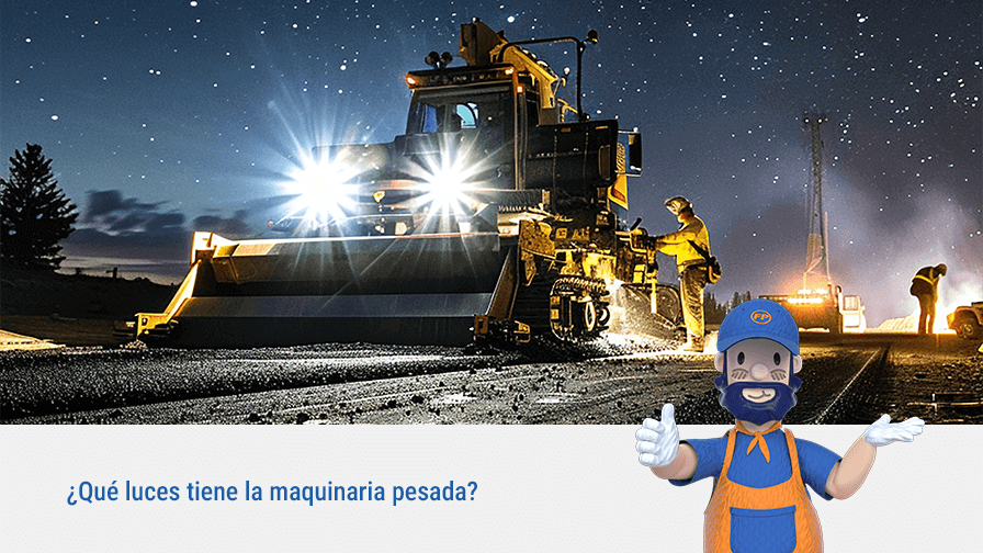 ¿Qué luces tienen los equipos pesados?