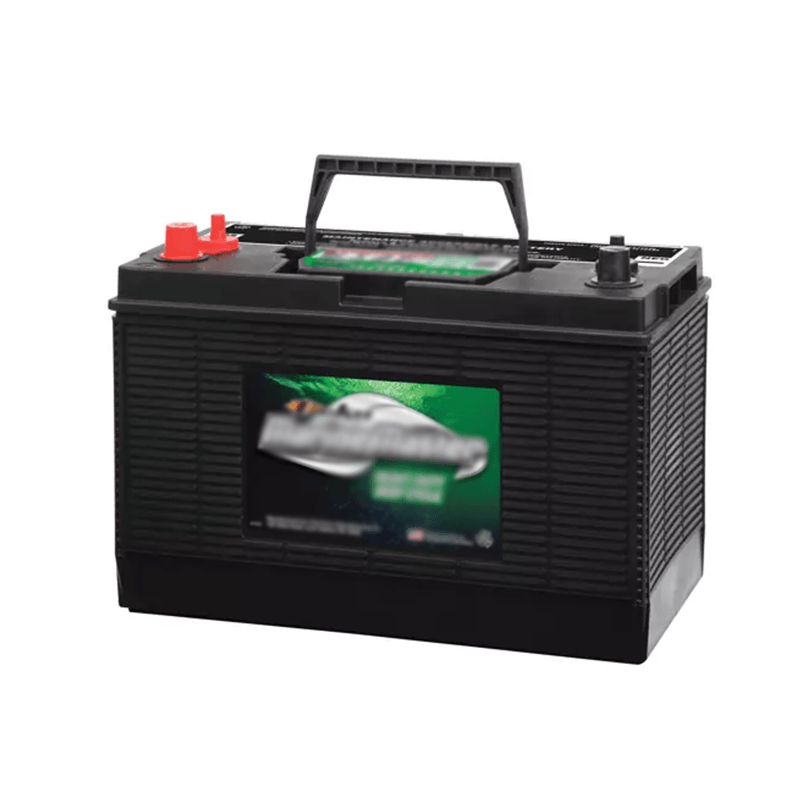 Heavy-Duty Kubota M Series Battery – Group 31 A heavy-duty BCI Group 31 commercial battery with stud terminals, used for large Kubota M series tractors and construction equipment.
