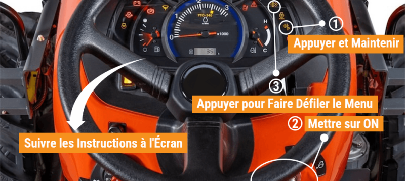 Exemple Concret : Réinitialisation d'un Code d'Erreur sur un Kubota L3901