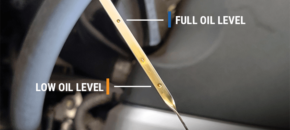 the oil level of engine oil dipstick