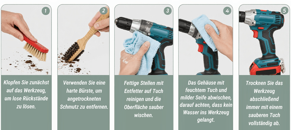 Grundreinigung mit einfachen Werkzeugen