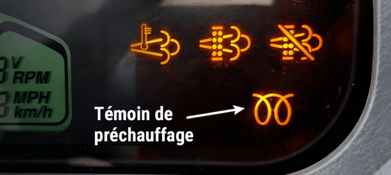 témoin de préchauffage