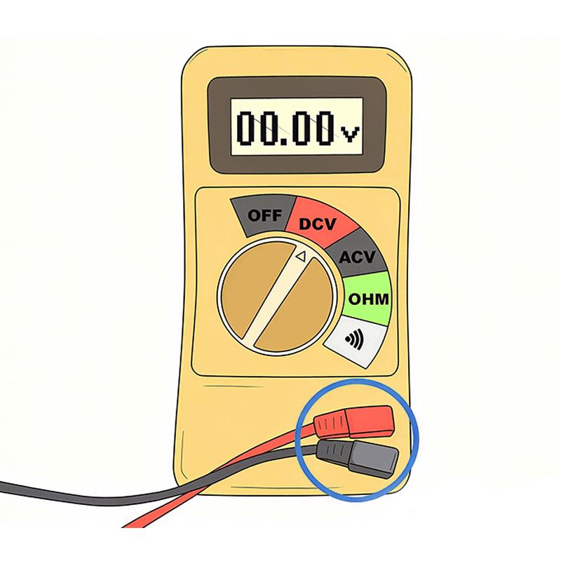 Step 2 Attach the Probes to the Multimeter Step 2 Attach the Probes to the Multimeter