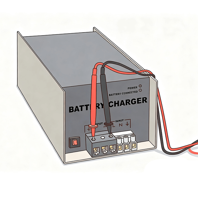 Step 5 Touch the Red Probe to the Positive Output Step 5 Touch the Red Probe to the Positive Output