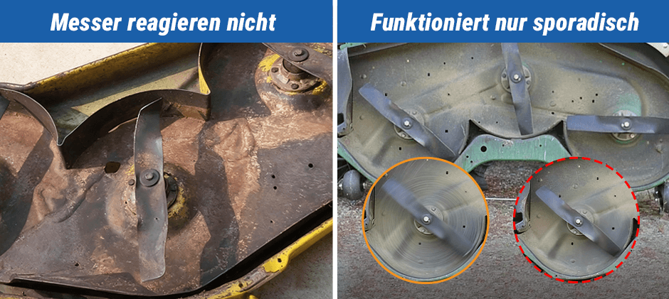 Messer reagieren nicht
Funktioniert nur sporadisch