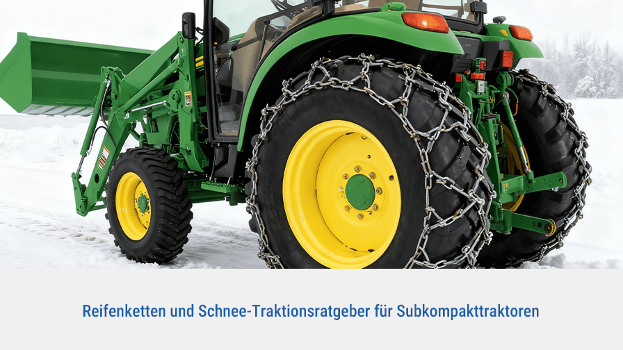 Reifenketten & Schneetraktion für Kompakttraktoren: Komplettes Einrichtungs-Handbuch