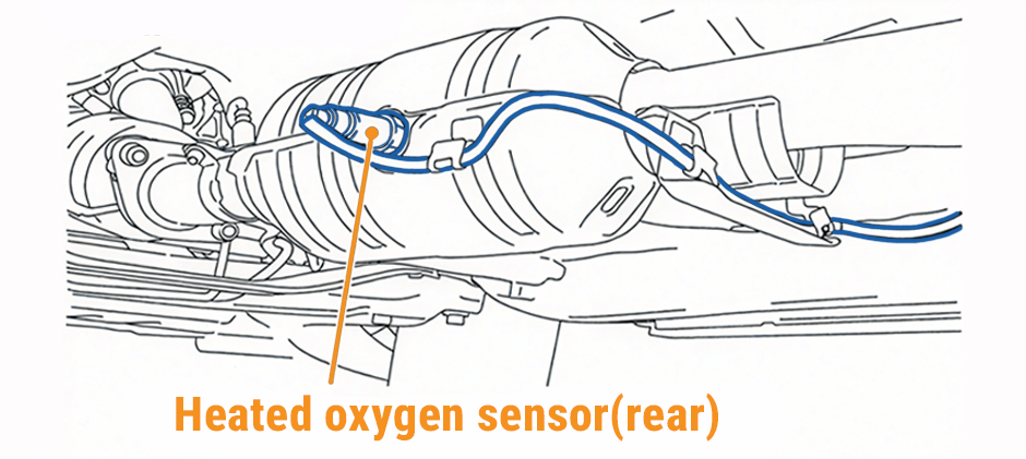 Location of oxygen sensor