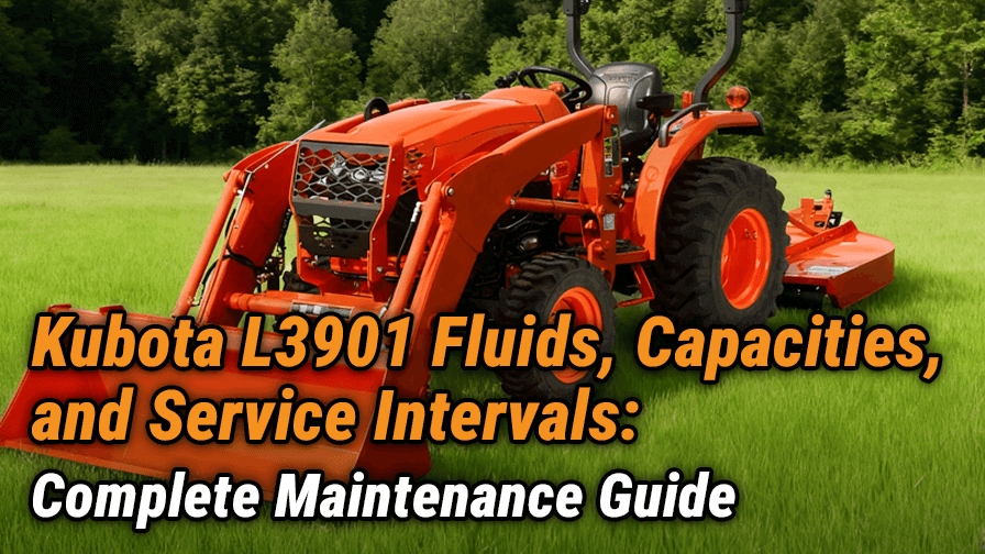 Kubota L3901 Fluids, Capacities, and Service Intervals: Complete Maintenance Guide