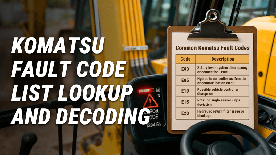 Komatsu Fault Code List Lookup and Decoding
