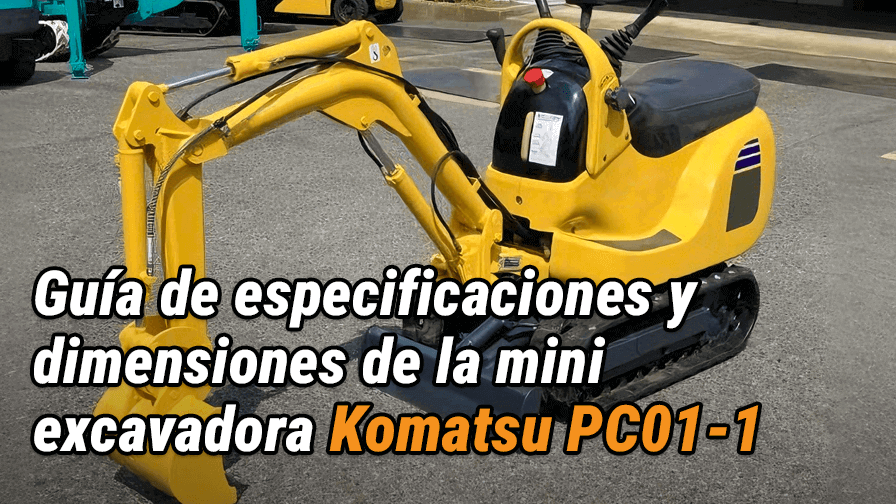 Excavadora Mini Komatsu PC01‑1: Especificaciones y Dimensiones