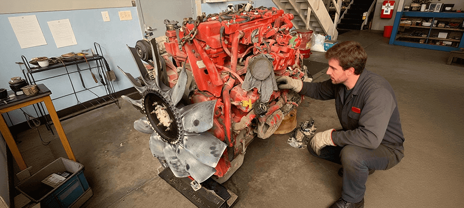 Inspect the Cummins engine.