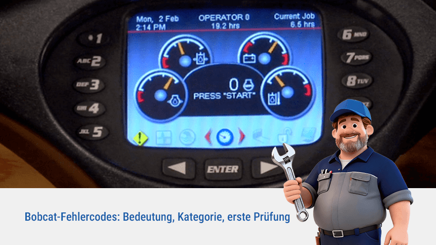 Bobcat-Fehlercodes-Liste: Bedeutungen, Kategorien und erste Prüfungen