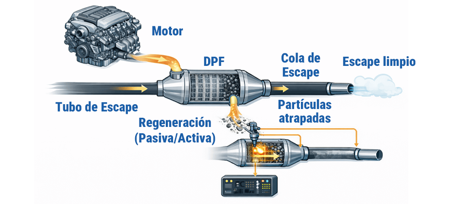 ¿Cómo funciona un DPF?