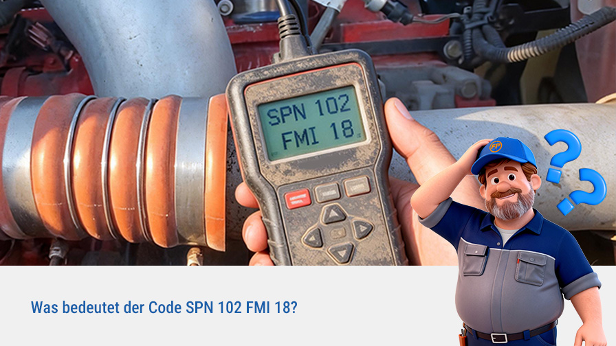 Was bedeutet der Fehlercode SPN 102 FMI 18? Wie lässt er sich beheben?