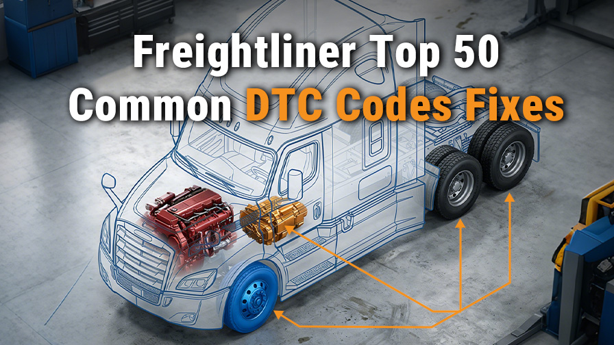 Freightliner Top 50 Common DTC Codes Fixes