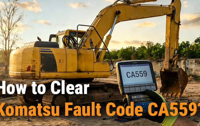 How to Clear Komatsu Fault Code CA559