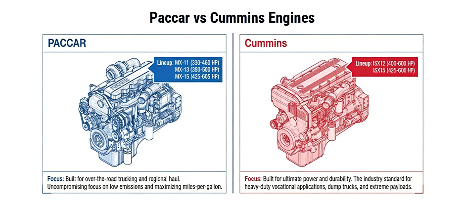 Paccar vs Cummins Engines