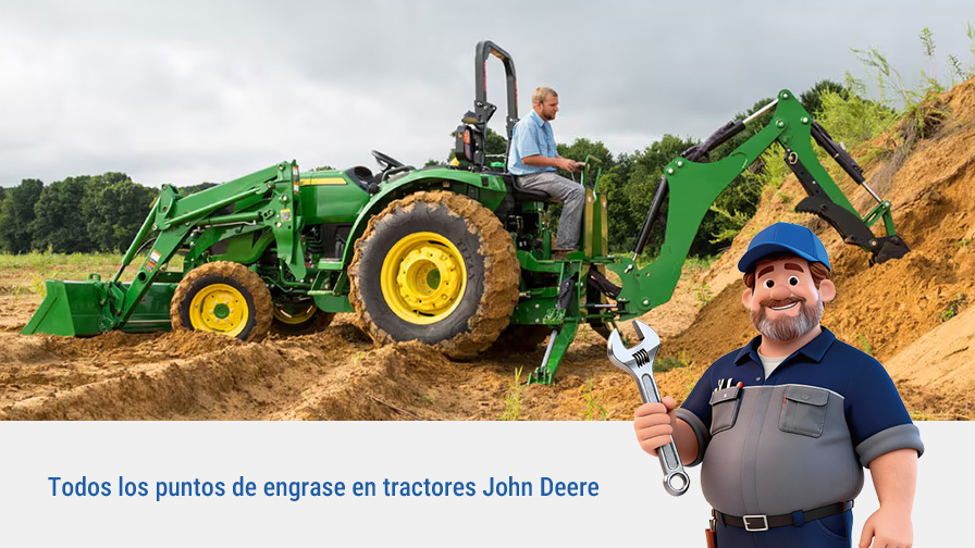 Todos los Puntos de Engrase en Tractores John Deere