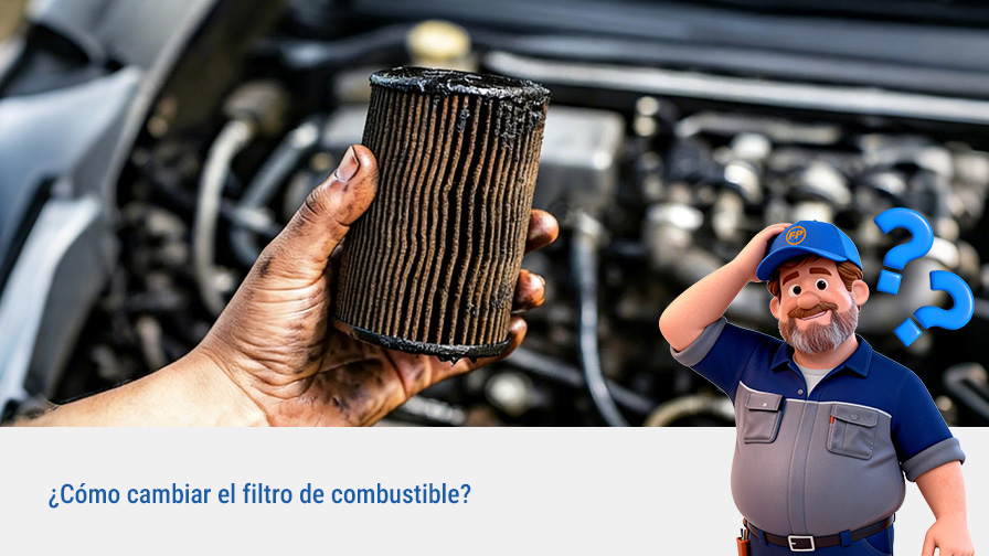 Cómo cambiar el filtro de combustible en maquinaria pesada