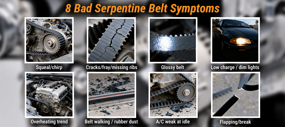 8 Bad Serpentine Belt Symptoms