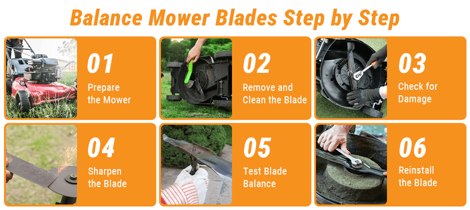 Balance Mower Blades Step by Step
