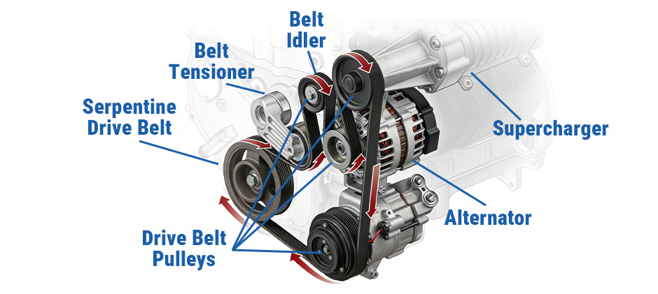 How dose belt tensioner work